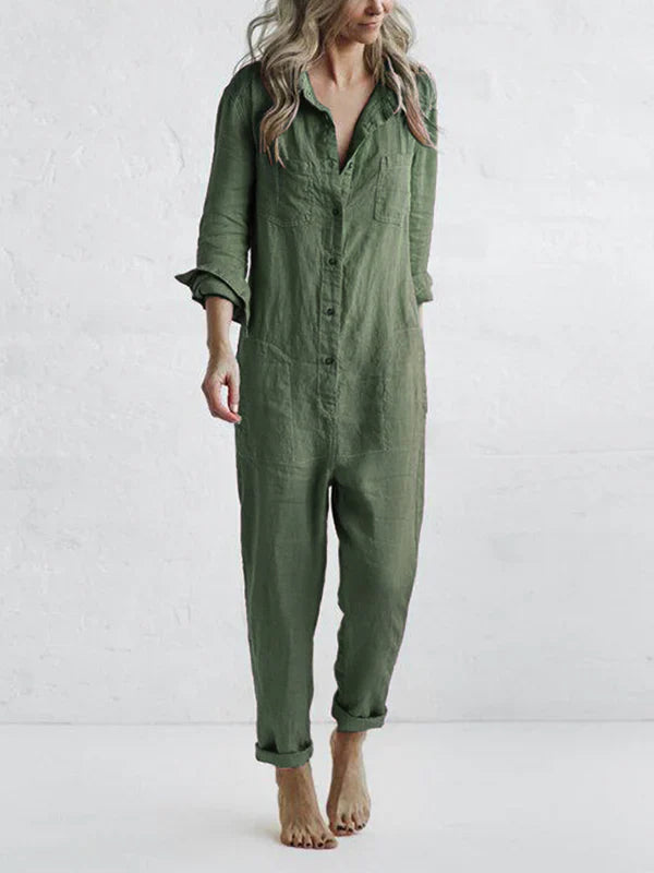 Gwen Long Sleeve Shirt Jumpsuit