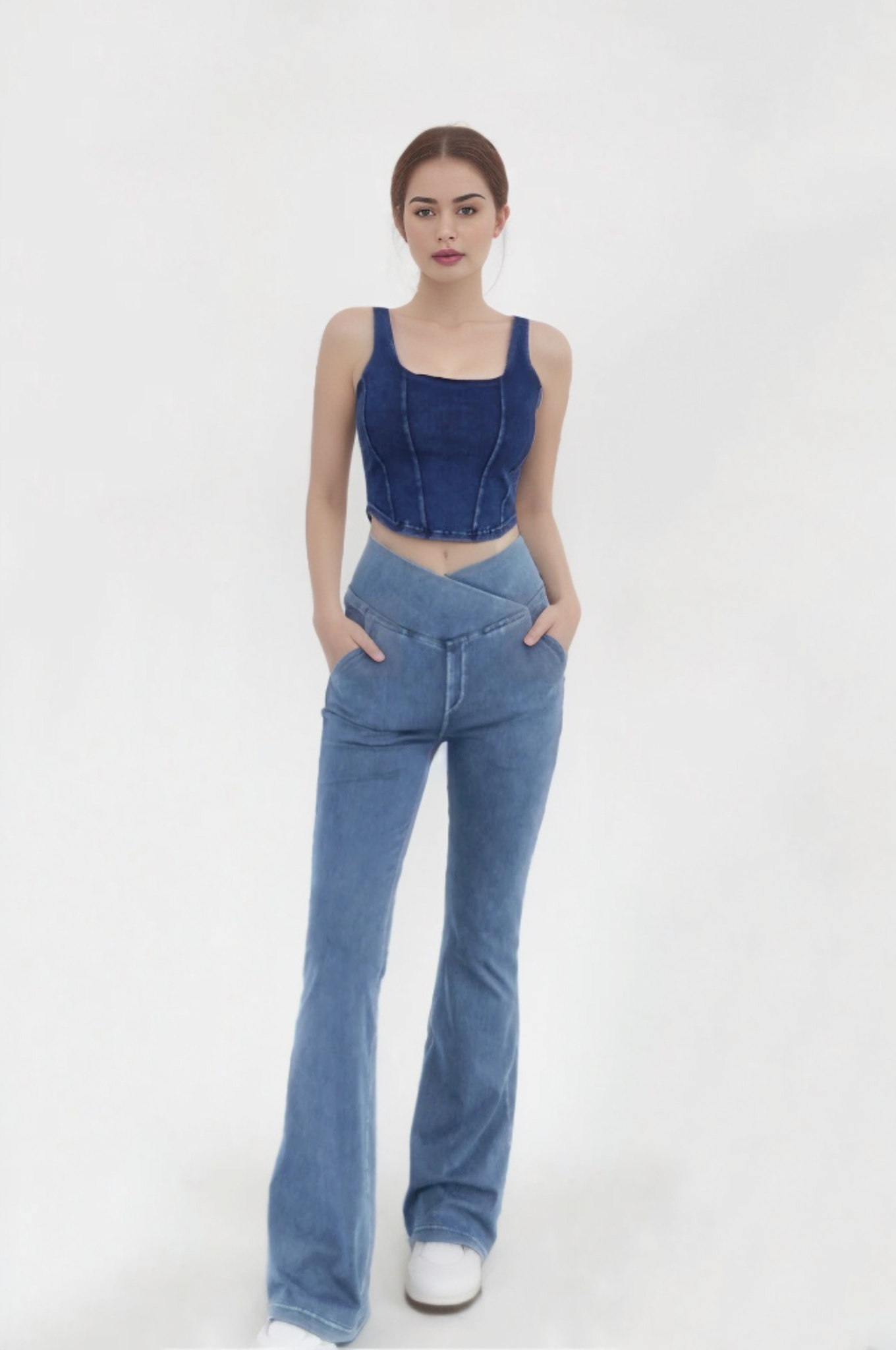 Miracle Sculpting Crossover Flare Jeans