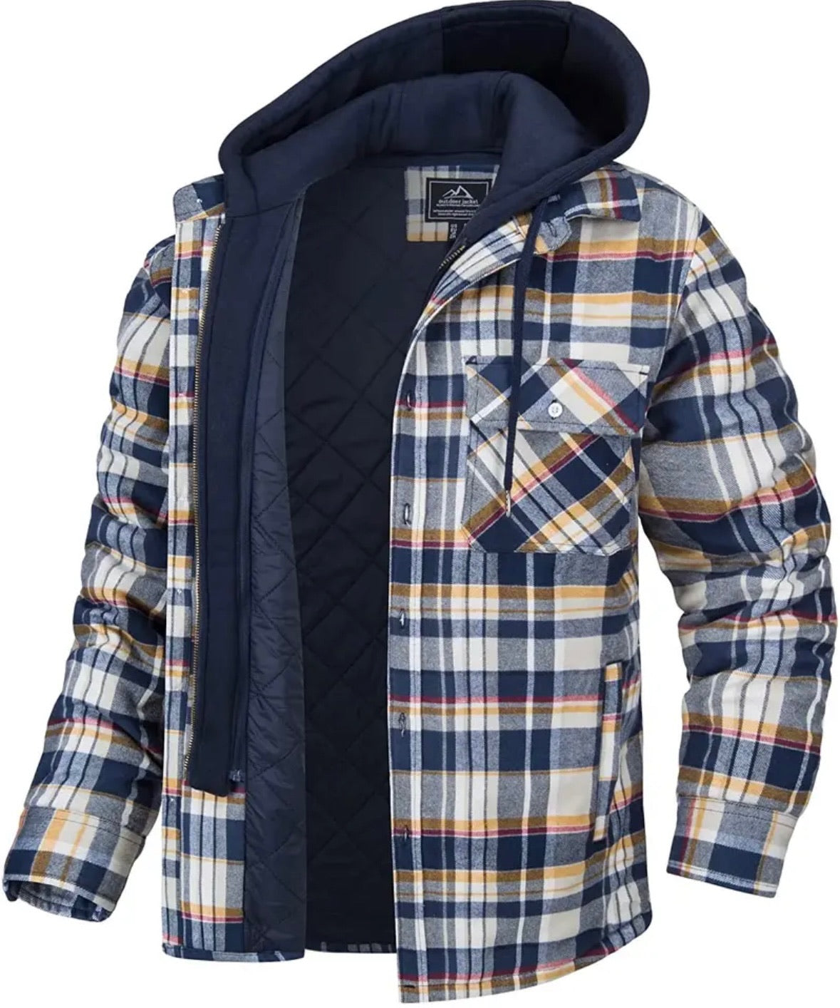 Magnus Quilted Flannel Hoodie Jacket