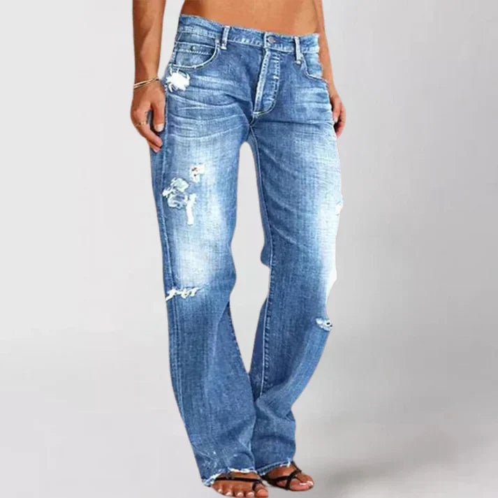 Cleo Mid Rise Relaxed Fit Jeans