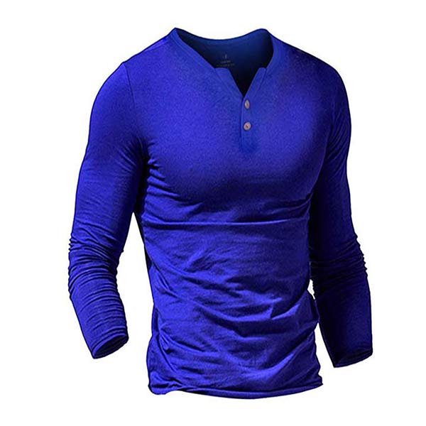 Reid Men's Long Sleeve Henley Shirt