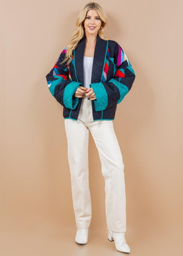 Lola Oversized Retro Quilted Jacket