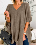 Sierra V-Neck Poncho Sweater