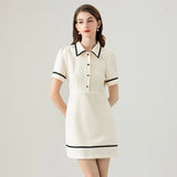 Stevie Contrast Trim Polo Mini Dress