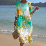 Seraphina Mid Sleeve Kaftan Dress