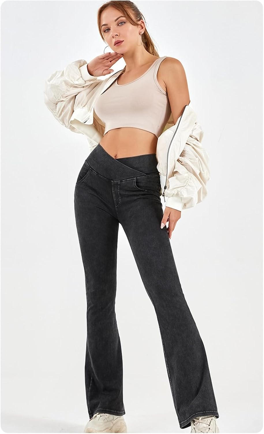 Miracle Sculpting Crossover Flare Jeans