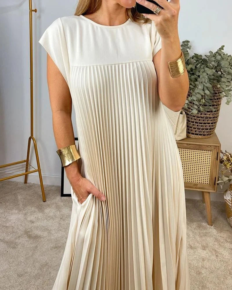 Sienna Pleated Pocket Maxi Dress