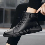 Onyx Men's Black Faux Leather High Top Sneakers