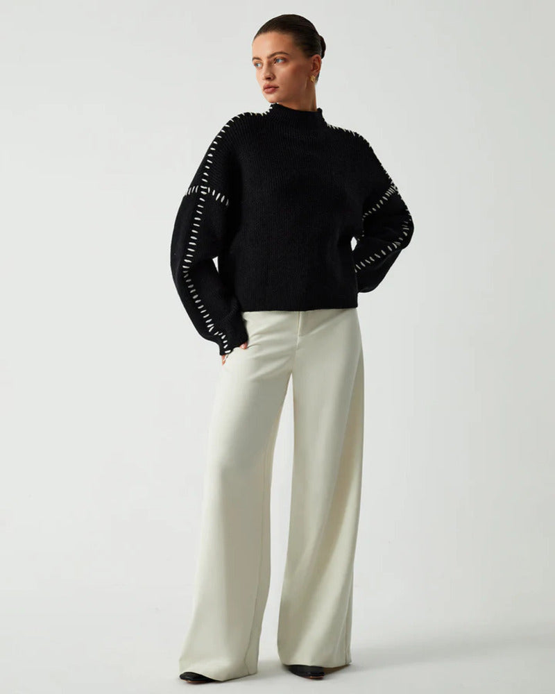 Maisie Contrast Stitch Knit Jumper