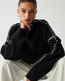 Maisie Contrast Stitch Knit Jumper