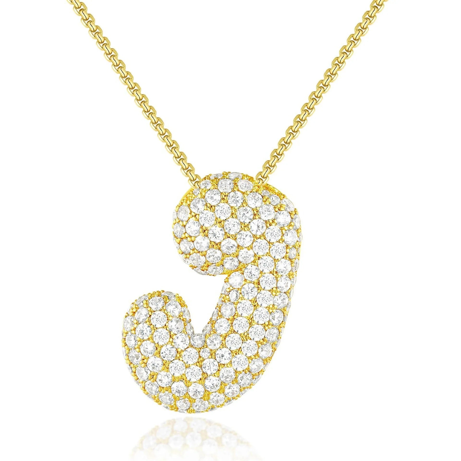 Gold Bubble Initial Necklace - BUY 1 GET 1 FREE