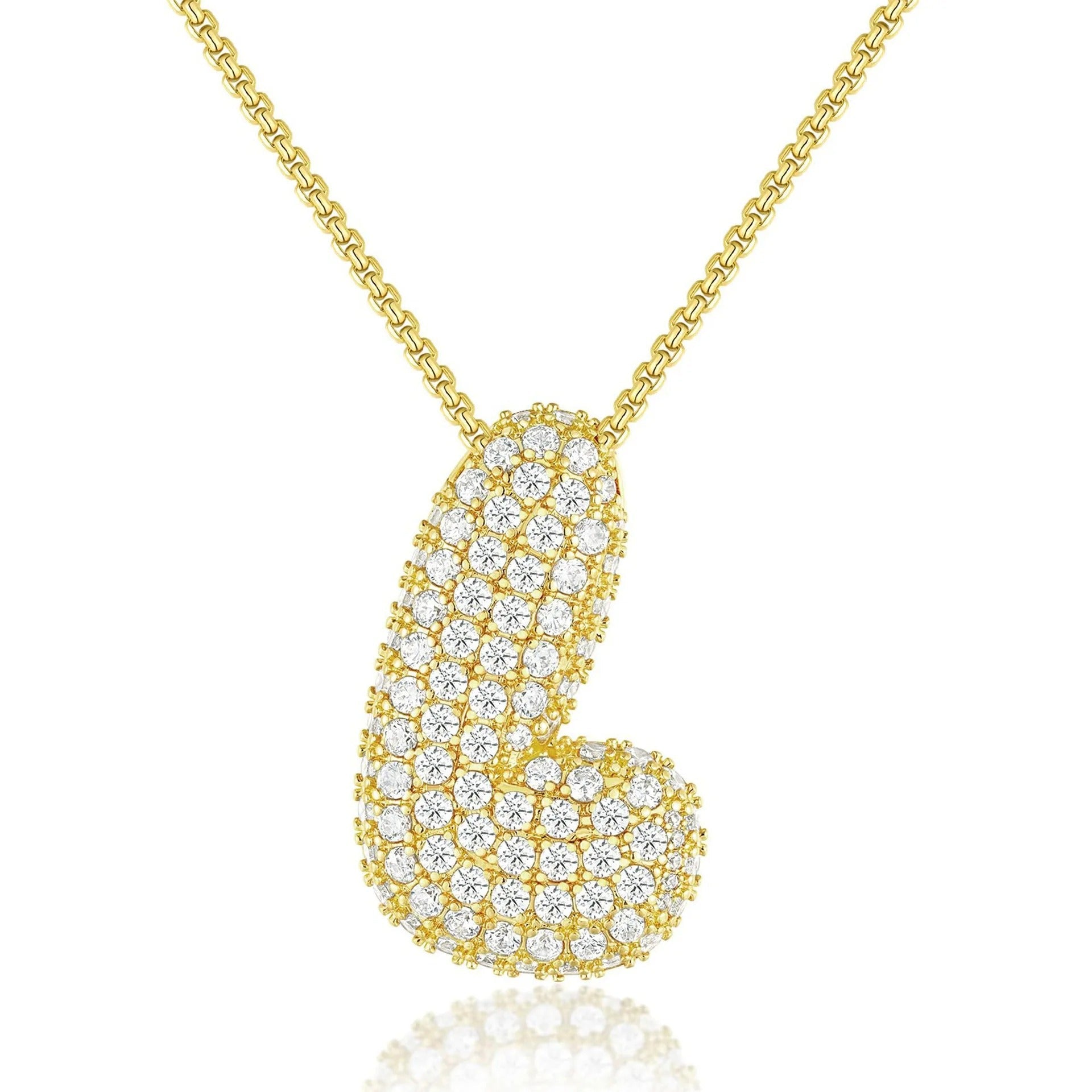 Gold Bubble Initial Necklace - BUY 1 GET 1 FREE