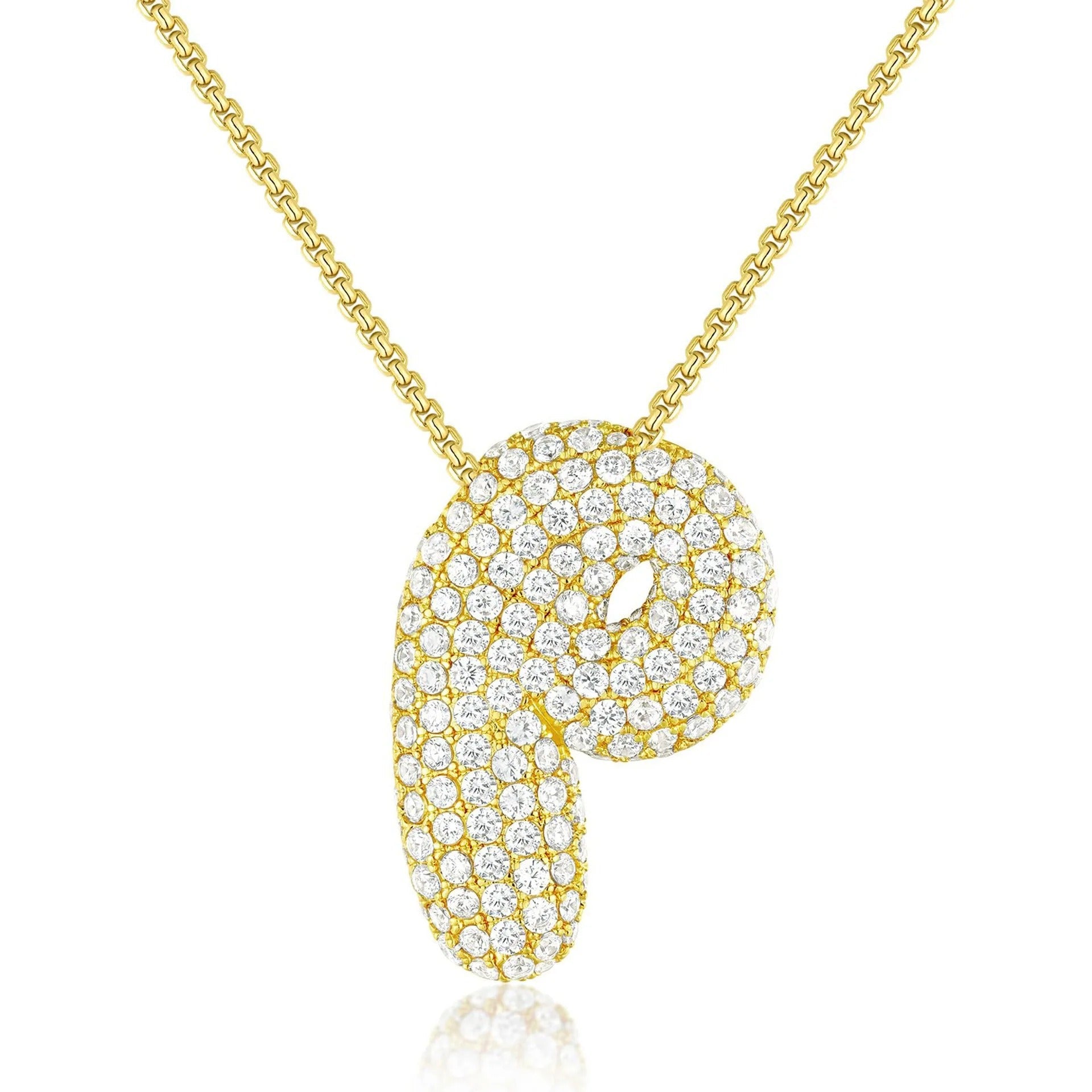 Gold Bubble Initial Necklace - BUY 1 GET 1 FREE