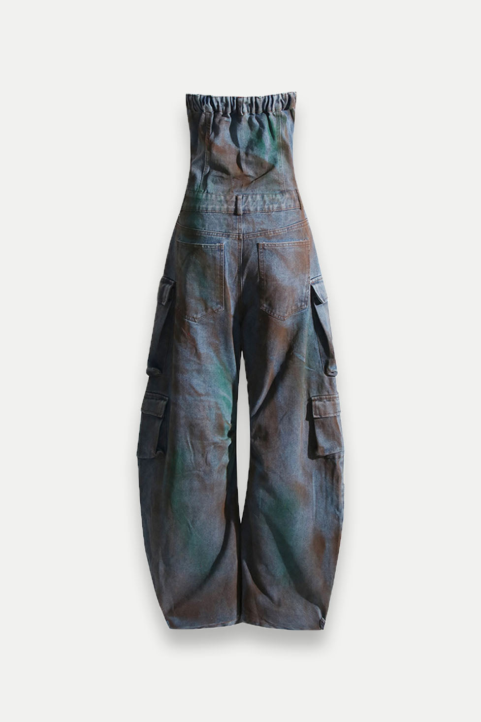 Nyx Strapless Denim Cargo Jumpsuit