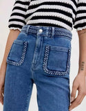 Zadie Braided Kick Flare Jeans