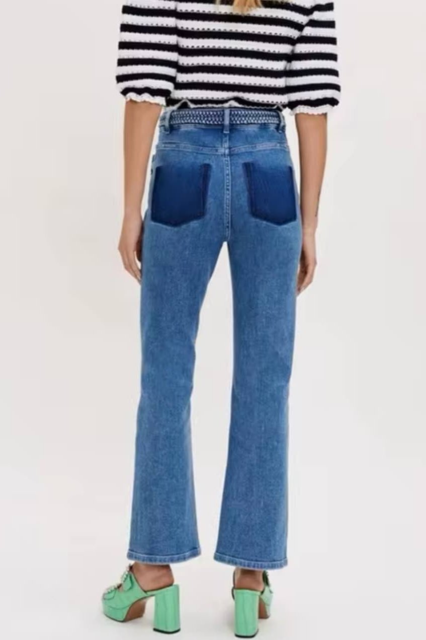 Zadie Braided Kick Flare Jeans