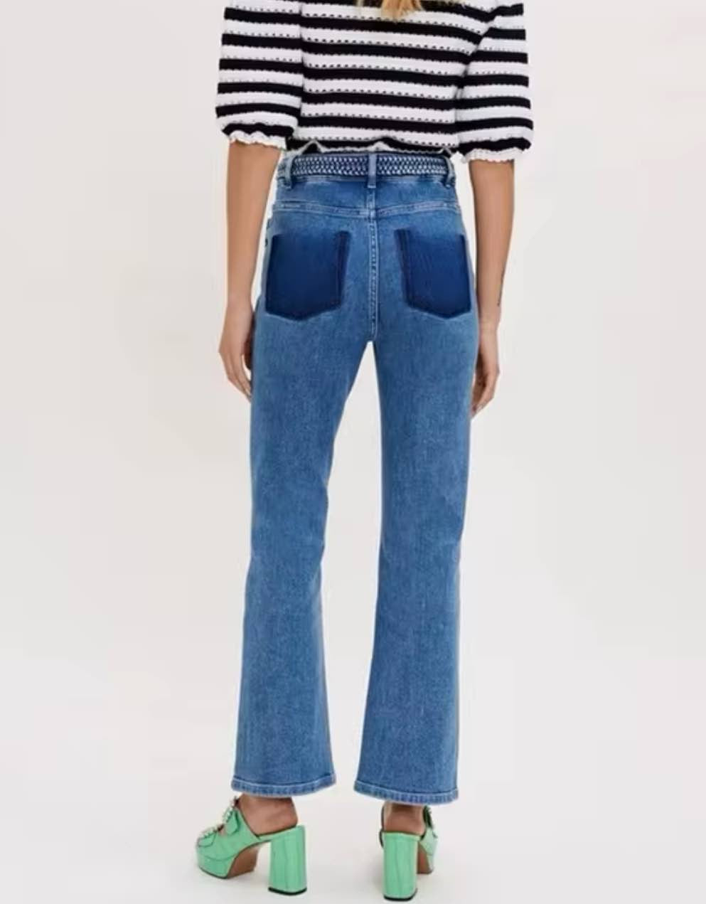 Zadie Braided Kick Flare Jeans