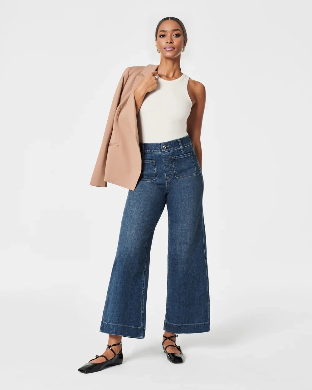 Miracle Sculpting Cropped Wide Leg Jeans