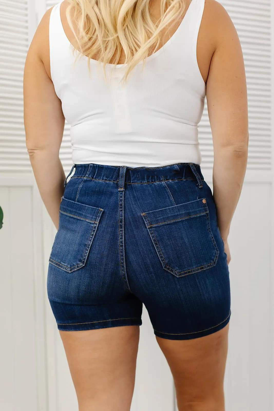 Miracle Sculpting Elasticated Waist Denim Shorts