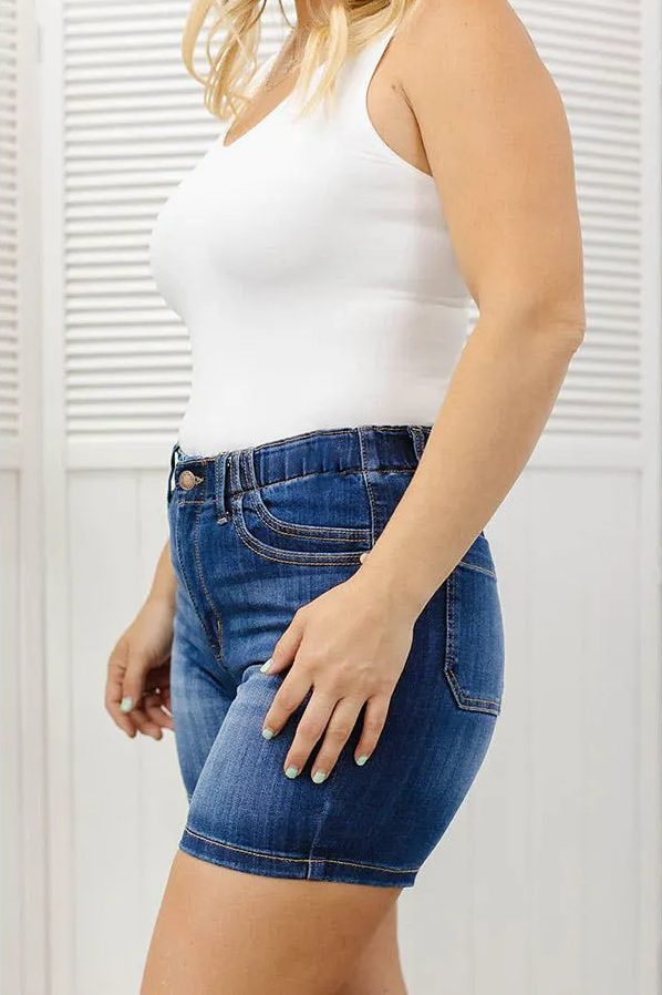 Miracle Sculpting Elasticated Waist Denim Shorts