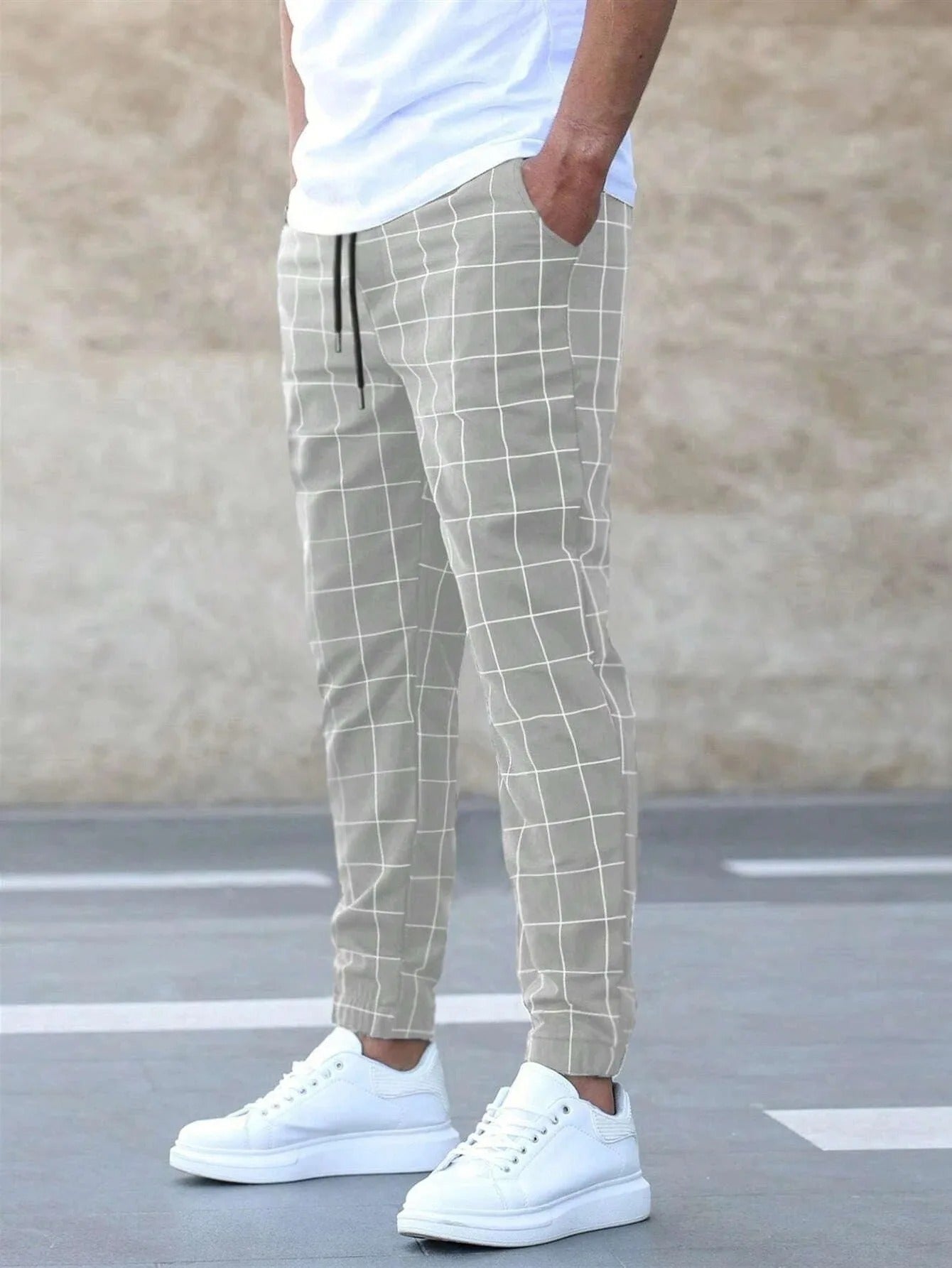 Noah Slim Fit Check Pants