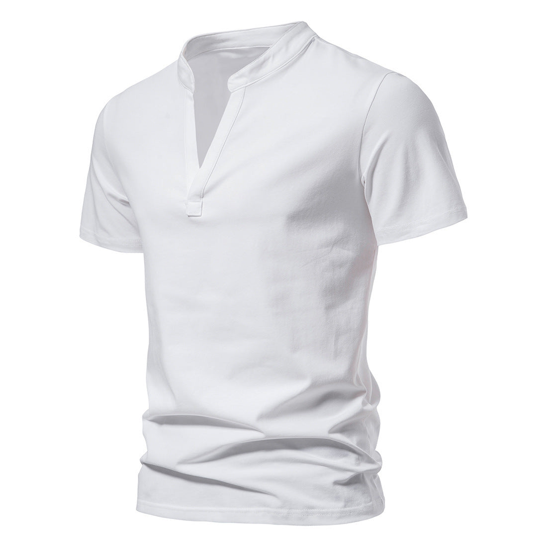 Henry V-Neck Collarless Henley Tee