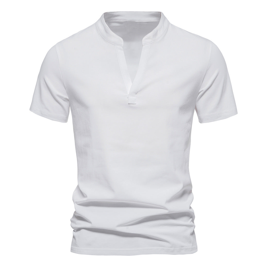 Henry V-Neck Collarless Henley Tee