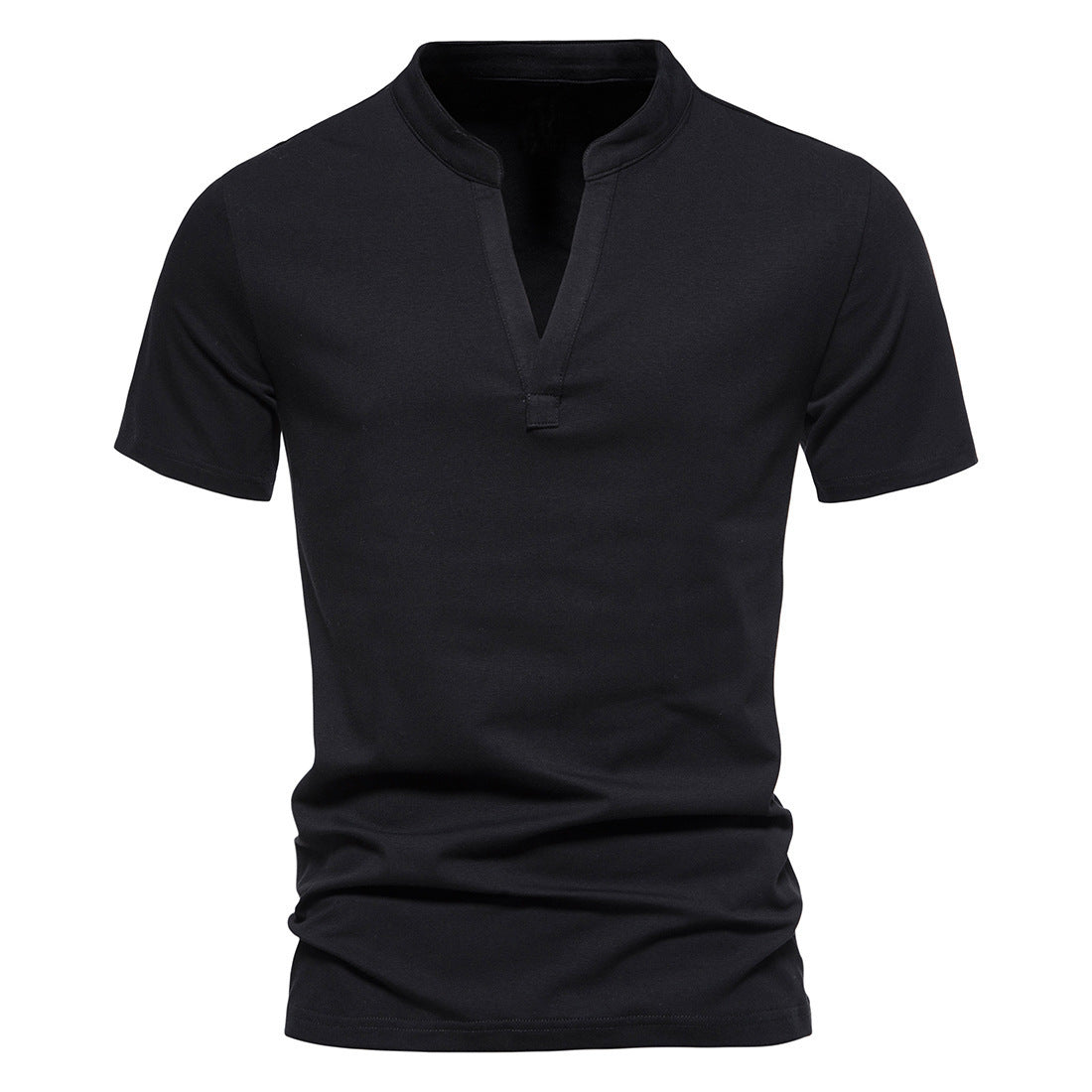 Henry V-Neck Collarless Henley Tee