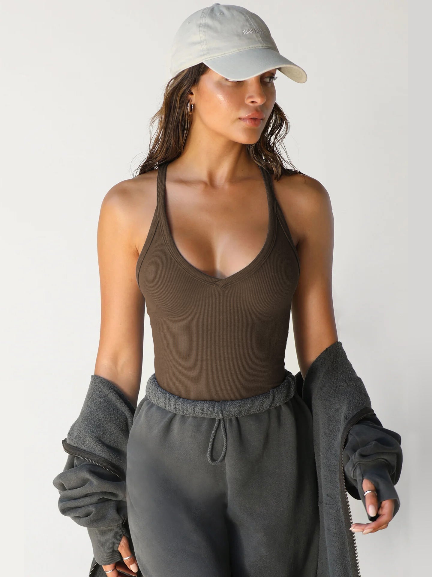 Chiara Essential Racerback Cropped Tank Top - BUY 1 GET 1 FREE