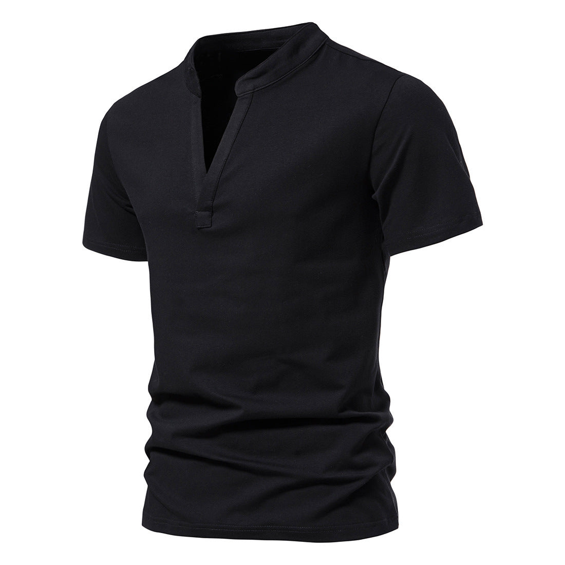 Henry V-Neck Collarless Henley Tee