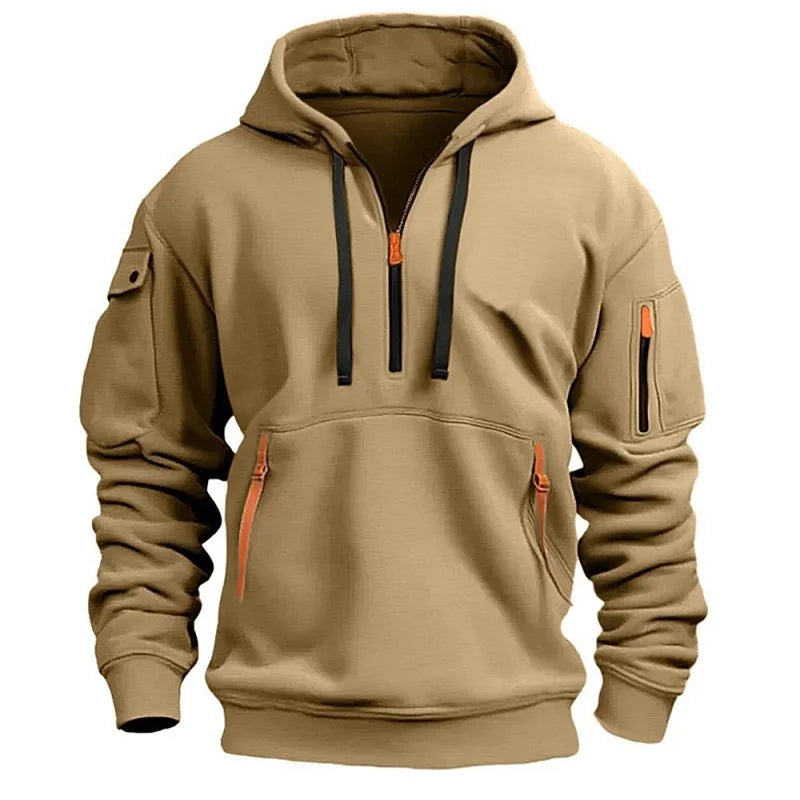 Hudson Half Zip Hooded Pullover