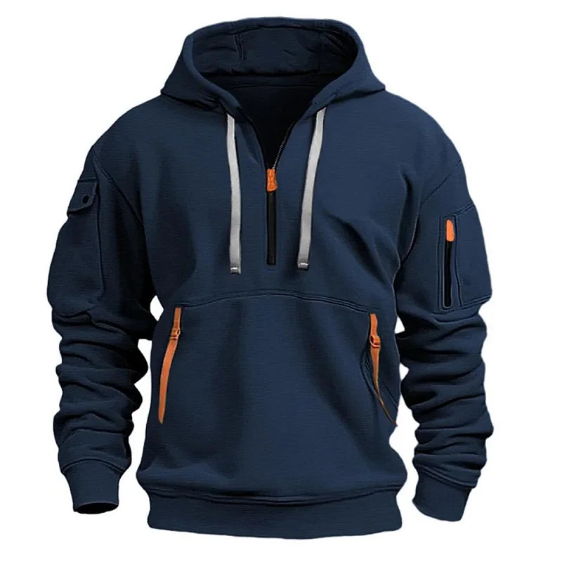 Hudson Half Zip Hooded Pullover