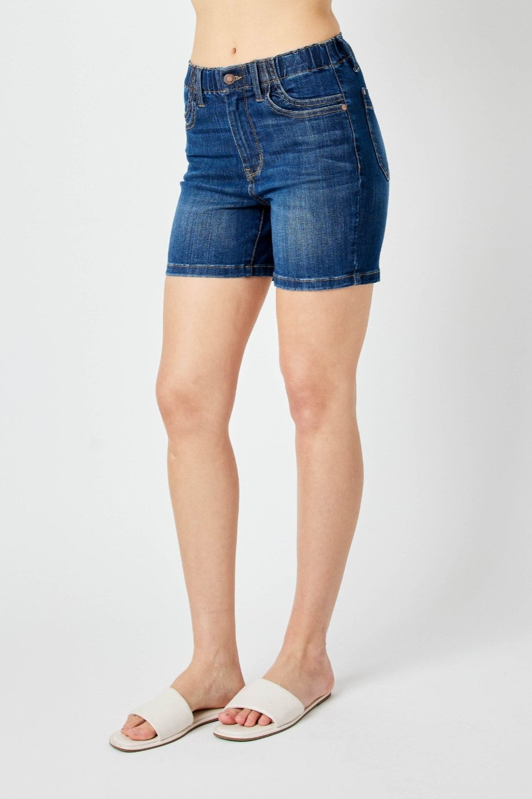 Miracle Sculpting Elasticated Waist Denim Shorts