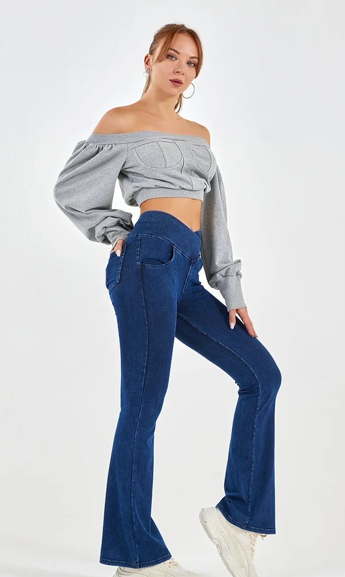 Miracle Sculpting Crossover Flare Jeans