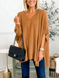 Sierra V-Neck Poncho Sweater