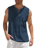 Elias Men's Lace-Up Sleeveless Tank