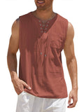 Elias Men's Lace-Up Sleeveless Tank