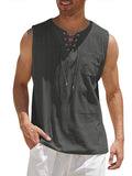 Elias Men's Lace-Up Sleeveless Tank