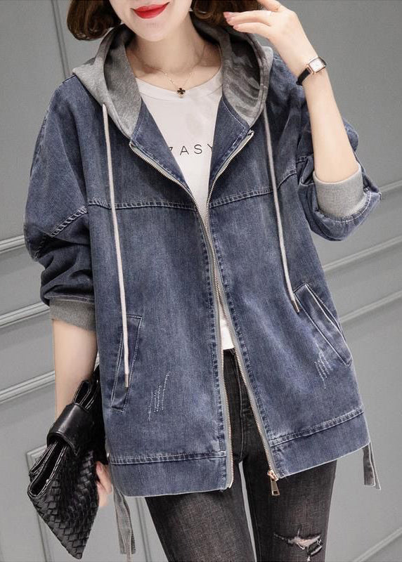 Rue Vintage Wash Hooded Denim Jacket