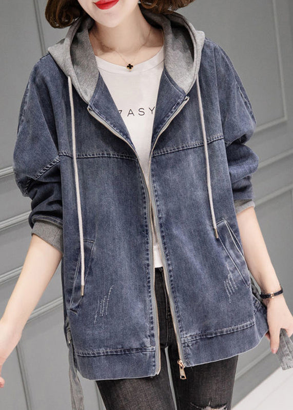 Rue Vintage Wash Hooded Denim Jacket