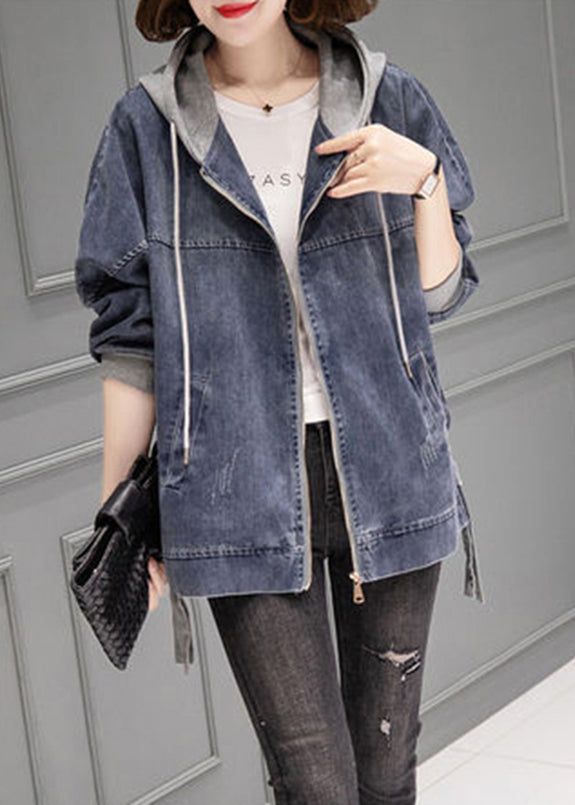 Rue Vintage Wash Hooded Denim Jacket