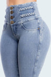 Astrid Tummy Control Braided Button Jeans