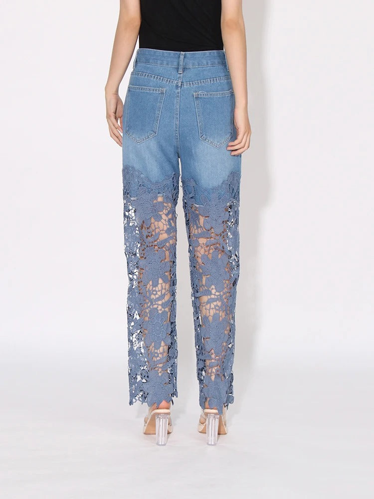 Zora Lace Straight Leg Jeans