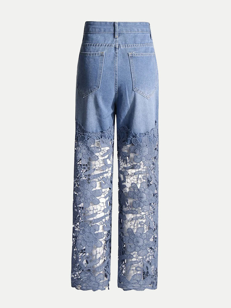 Zora Lace Straight Leg Jeans