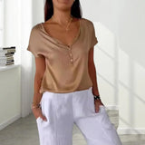 Matilda Relaxed Short Sleeve Blouse