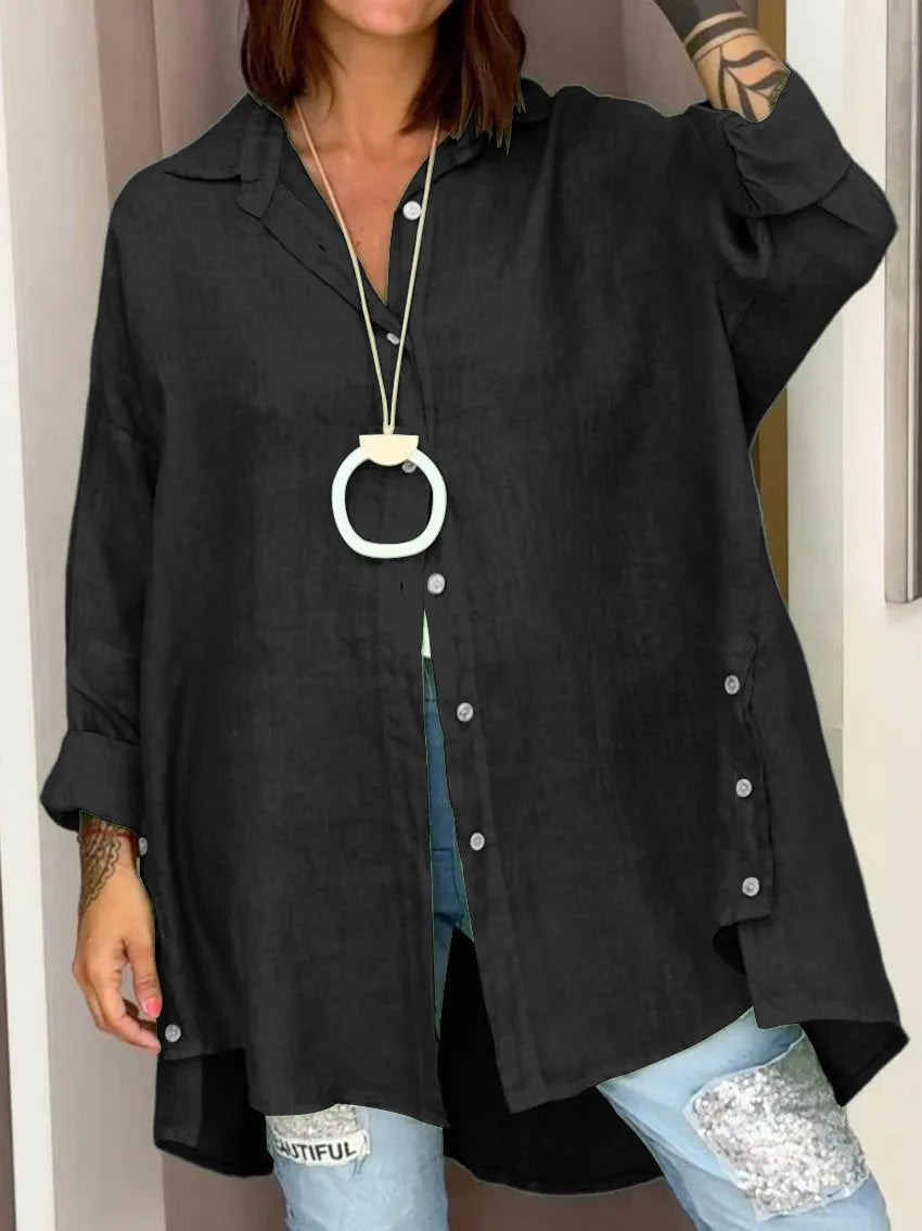 Freya Oversized Button Detail Shirt