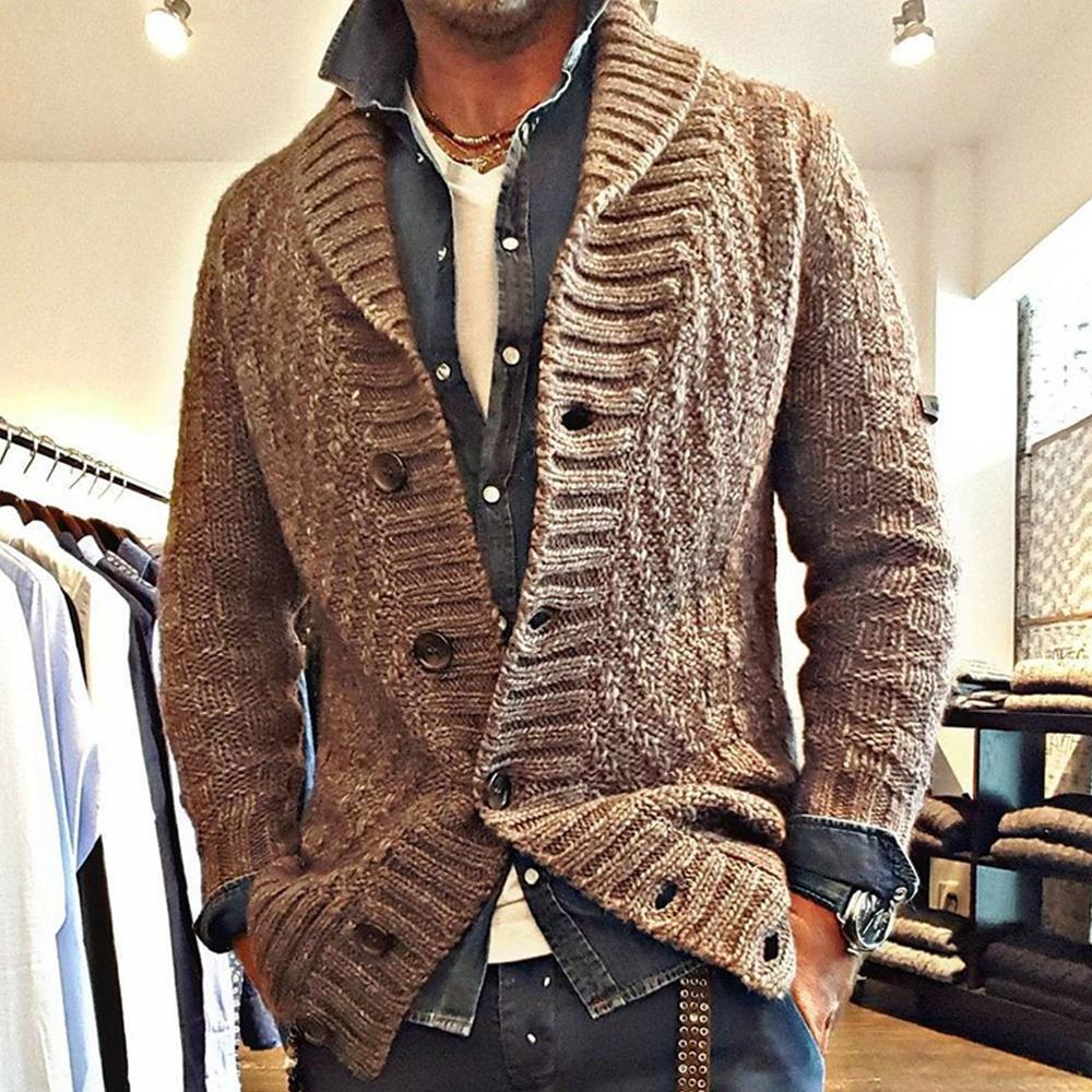 Emmett Men's Chunky Knit Shawl Cardigan