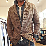 Emmett Men's Chunky Knit Shawl Cardigan