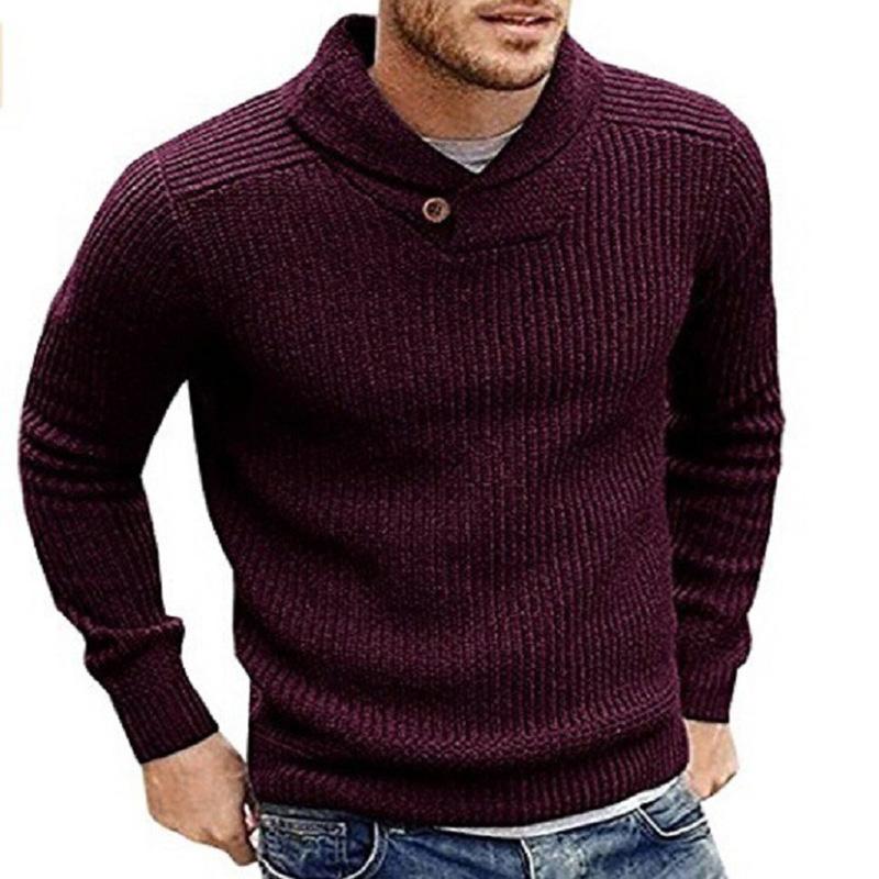 Felix Men's Ribbed Shawl Collar Pullover Sweater