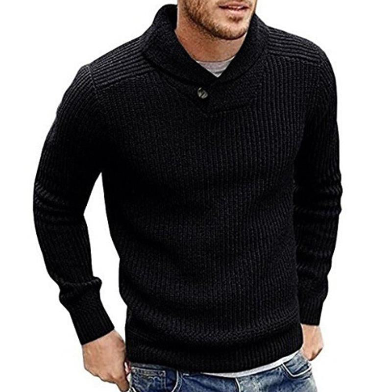 Felix Men's Ribbed Shawl Collar Pullover Sweater